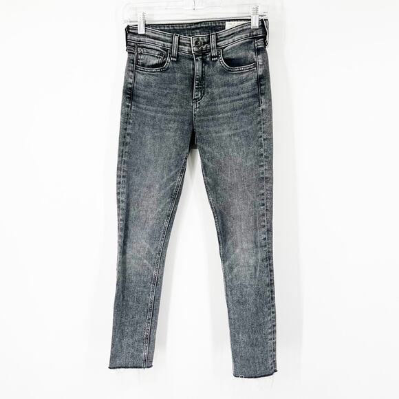 Rag & Bone Cate Mid-Rise Ankle Skinny Jeans in Black Sage - Picture 1 of 8
